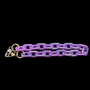 Purple Acrylic Bag Chain Strap